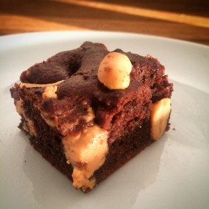 LCHF brownie med jordnötssmör